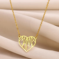 Stainless Steel Love Heart Necklace For Women 2023 New Trendy Lip Chain Simple Pendant Necklace Jewelry Gift Wholesalers