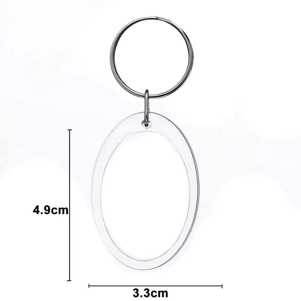 1/10pcs Transparent Photo Frame Keychain Tassels Snap-In Custom Insert Photo Acrylic Blank Keyring Clear Blank Picture Pendant