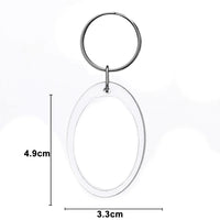 1/10pcs Transparent Photo Frame Keychain Tassels Snap-In Custom Insert Photo Acrylic Blank Keyring Clear Blank Picture Pendant