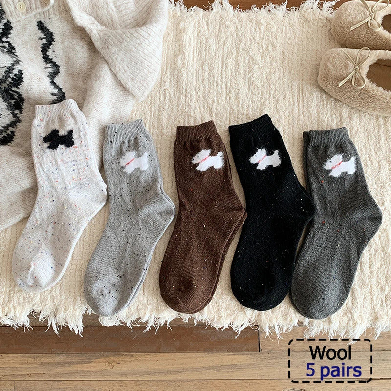 4/5/6/8 Pairs of Cute Teddy Bear Short Socks with Shallow Mouthed Spring and Summer Casual Matching Short Tube Boat Socks