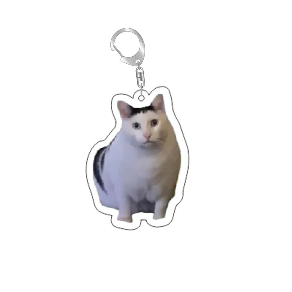 Funny Cat Memes Series Keychain Student Gift Bag Lanyard  Women's Bag Pendant Keychain Cute Things Cheap Gift For Best Friends