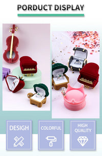 One Piece Velvet Jewelry Box Gift Box Container Wedding Ring Box Ring Case Earrings Holder For Jewelry Display& Jewelry Package