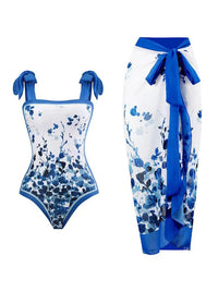 2024 String One Piece Swimsuit & Vent Skirt Padded Sexy Swimwear Women Bathing Suit Female Swimming Summer Beachwear Bodysuit