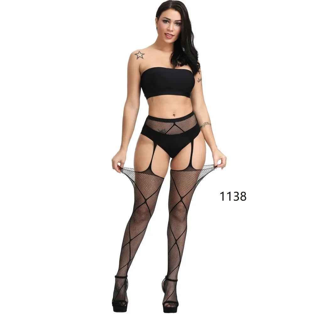 Comfort Lace Top Stockings Women's Sheer Thigh High Stockings Nylons Hosiery Black Red White Transparent Classic Silk Stockings