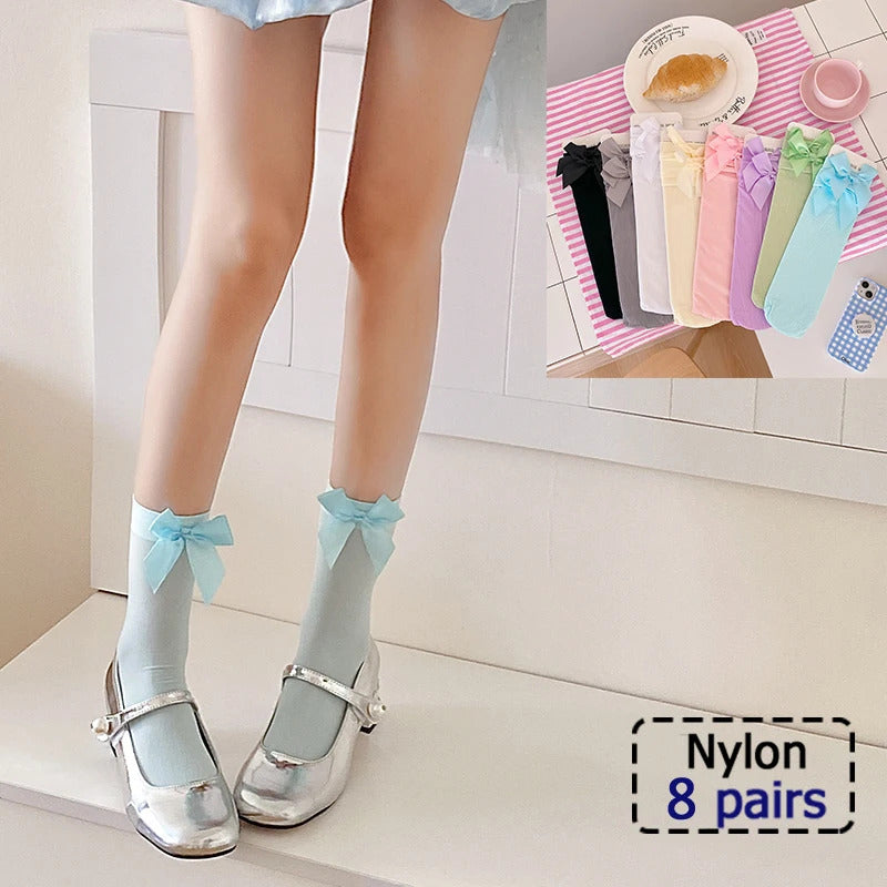 4/5/6/8 Pairs of Cute Teddy Bear Short Socks with Shallow Mouthed Spring and Summer Casual Matching Short Tube Boat Socks