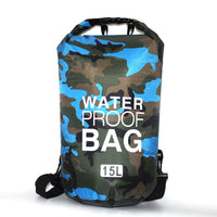 2/5/10/15/30L Outdoor Camouflage Waterproof Dry Bags Portable Rafting Diving Dry Bag Sack PVC Swimming Bags for River Trekking