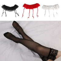 Womens Sexy Hot Lace Top Thigh-Highs Stockings Socks+Suspender Garter Belt