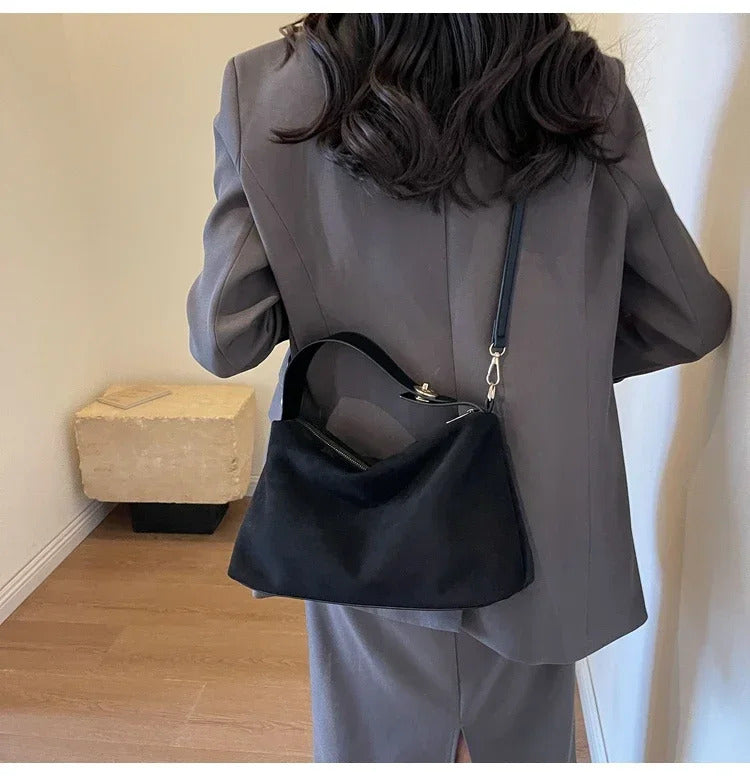 Zipper Solid Color High Capacity PU Shoulder Bags 2024 Hot Sale Bags for Women Simple Fashion Tote Bolsas Femininas