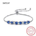 Real 925 Sterling Silver Bowknot Bracelet for Women Shiny Zircon Tennis Hard Bracelet Homme Wedding Party Jewelry Gifts