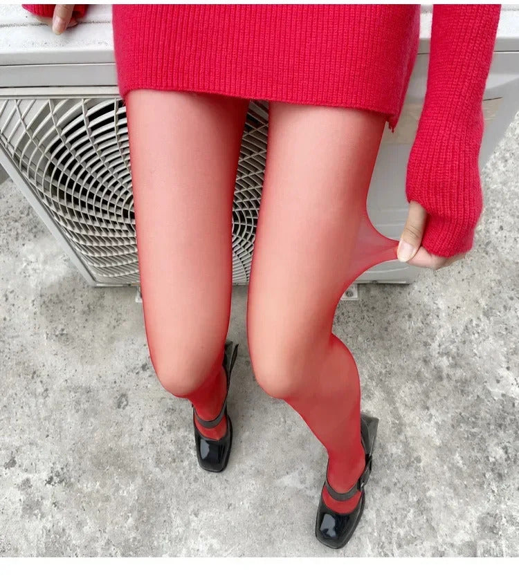 Women's Tights Slim Stockings Pantyhose Super Elastic Large Size Leggings Red Women's Sexy Tights Spring Autumn Winter Y2k 2024