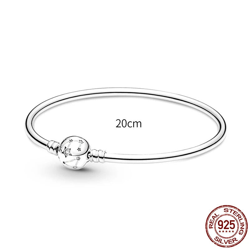 New in 925 Sterling Silver Snake Chain Charm Bracelet Fits Original 925 Pendant Charm BeadS For Women Heart Bracelets Jewelry