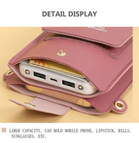 Women Bags Soft Leather Wallets Touch Screen Cell Phone Purse Crossbody Shoulder Strap Handbag for Female Cheap Women's Bags