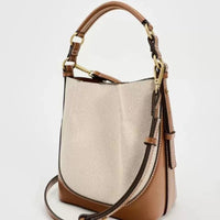 Women's Bag 2024 New Fashion Brown Drawstring Portable Crossbody Wide Shoulder Strap Drawstring Bucket Bag for Women