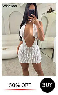 New Luxury Birthday Red Hooded Dress for Women Sexy Deep V Neck Sequins Glitter Mesh See Through Back Open Sparkly Evening Robe