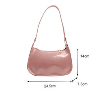 Retro Solid Color PU Leather Shoulder Bag Fashion Women's Handbags Casual Designer Hobos Underarm Bag