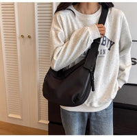 Nylon Hobos Crossbody Bags Solid Casual Zipper Women's Bags 2024 Fashion High Capacity Solid Color Single Shoulder Totes Bag