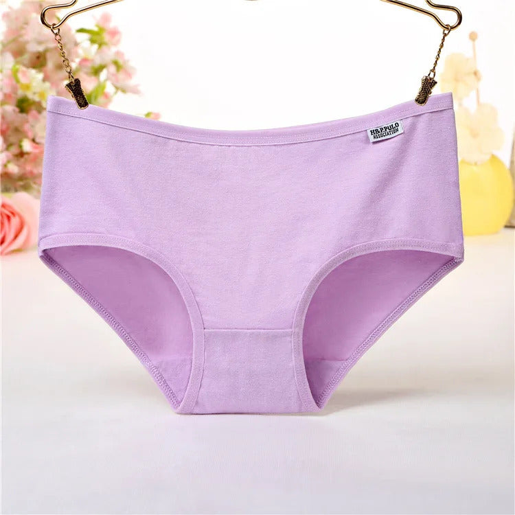 7Pcs For Woman Cotton Underpants Sexy Soft Breathable Briefs Female Panties Girls Cute Solid Color Underwear Women Panties Hot