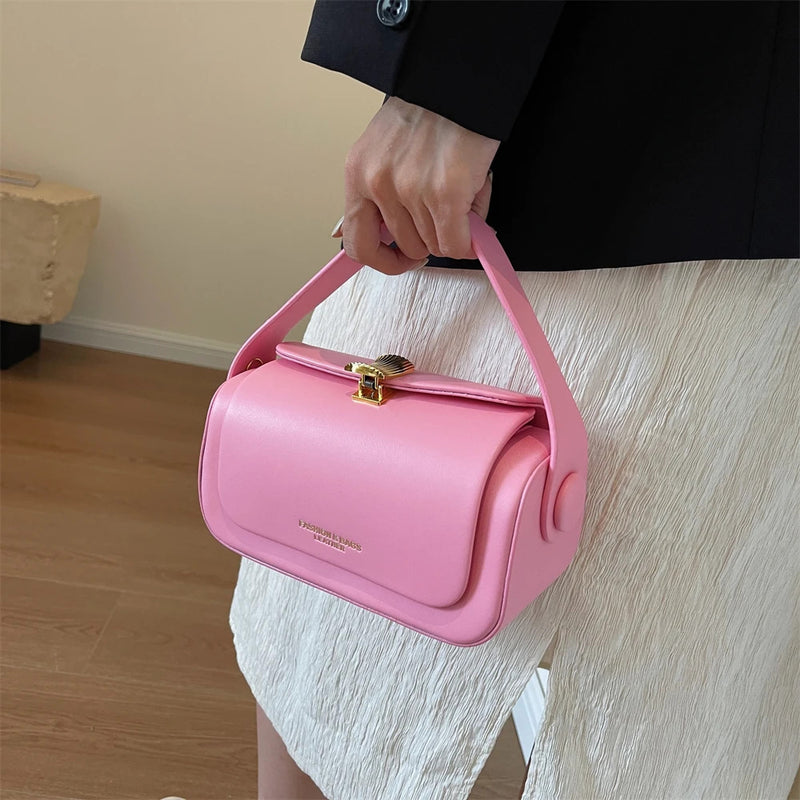 Simple Fashion Mini Square Women Crossbody Bags 2024 Luxury Designer Purses And Handbags Box Shape Pure Color Shoulder Satchels