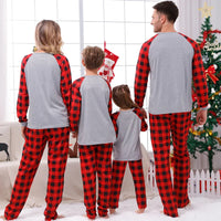 Christmas Pajamas for Couple/family Santa Tree Plaid Print Sleepwear Women Men Kids Matching Clothes Soft Loose Homewear Costume