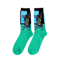 Autumn winter Retro Women Art Van Gogh Mural World Famous Oil Painting Series Men Socks Funny Socks