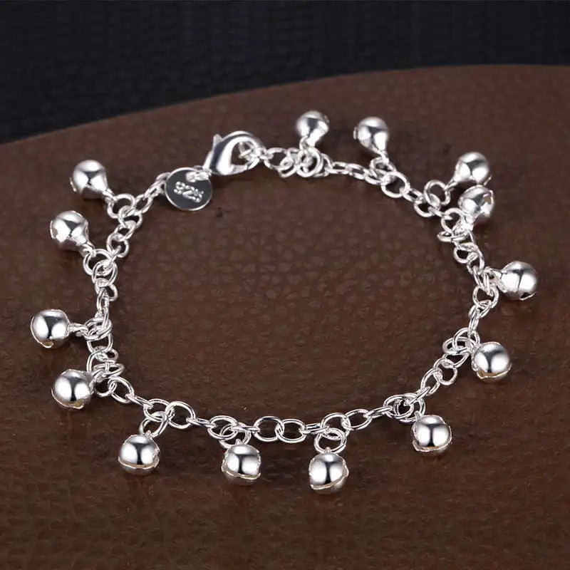 925 Sterling Silver Rose Flowe Bracelet Nice Snake Chain High Quality For Women Men Fashion Jewelry Wedding Engagement Party