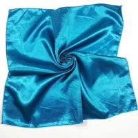 Fashion Solid Women Square Scarf Fake Imitated silk Wraps Elegant Floral Spring Summer Head Neck Hair Tie Band kerchief