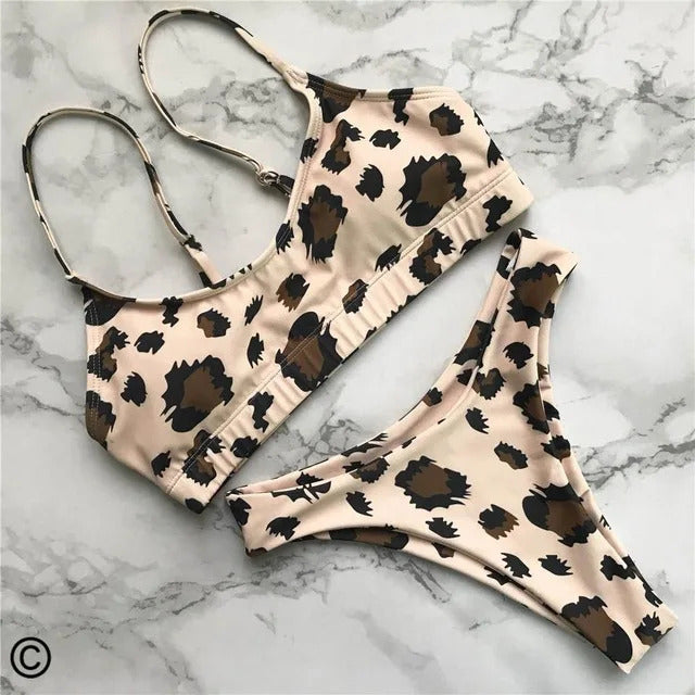 Colors 2024 Sexy Leopard Bikini Women Swimwear Female Swimsuit Two-pieces Bikini set Brazilian Bather Bathing Suit Swim