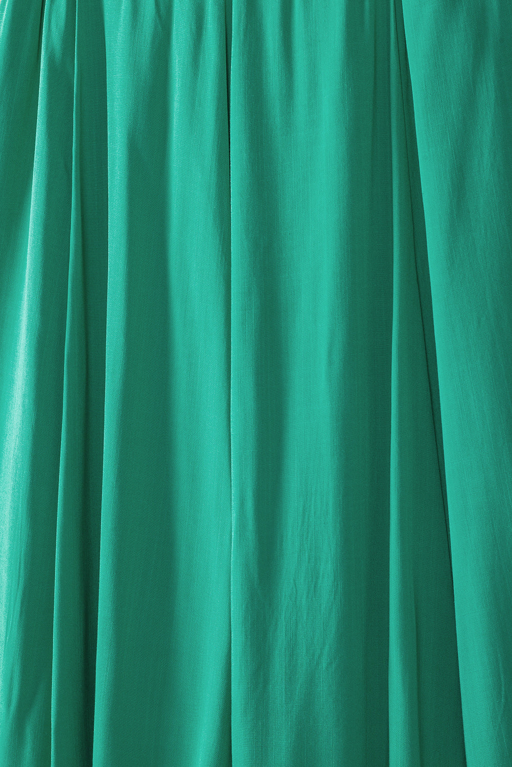 Green Asymmetric Flounce Belted High Waist Maxi Skirts