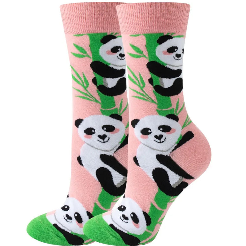 New Fashion Colorful Funny Happy Casual Women Socks Dress Harajuku Cute Animal Cartoon Men's Socks