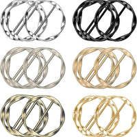 6Pcs Shirt Ties Clips Ring Clip T-Shirt Buckle Ring Clip Metal Round Circle Clip Rings Buckle Clip for Hat Belt Scarves T-Shirt