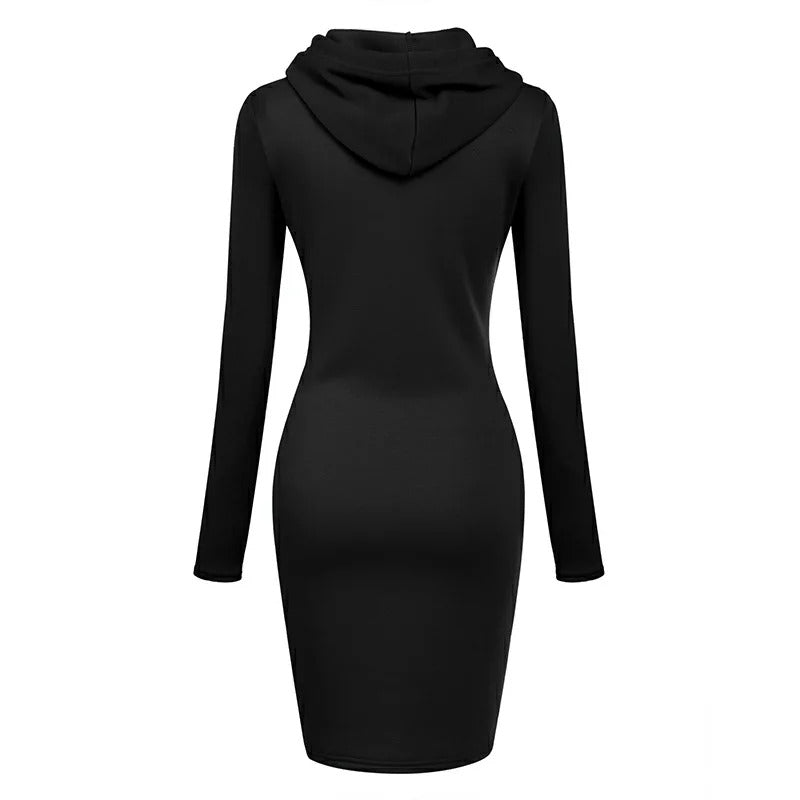 Women's Slim Hoodie Dress Dress Casual Knee Skirt Hoodie High Quality Hooded Sweatshirt Casual Women's Queen Hoodie Skirt