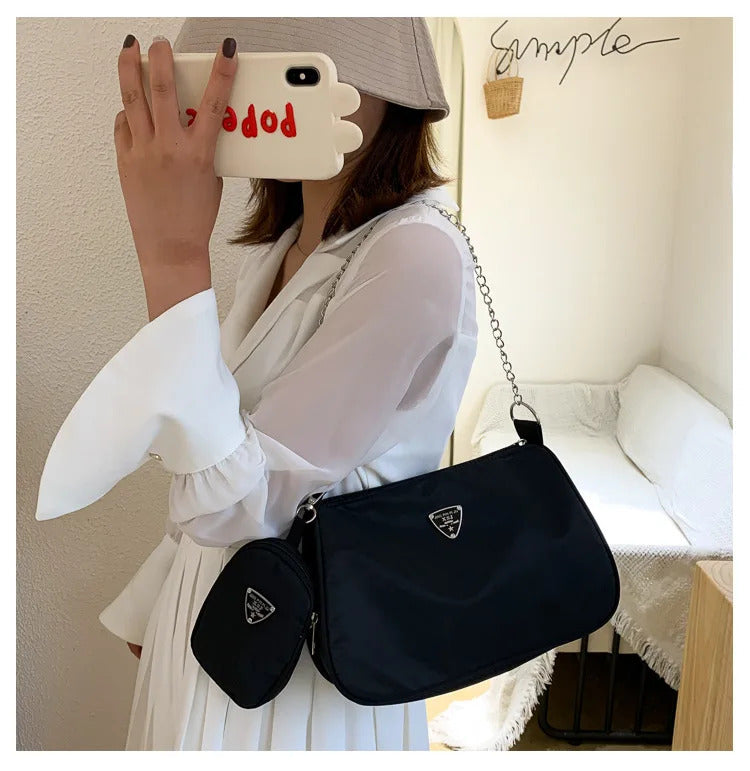 New Simple Small Crossbody Female Armpit Bags Solid Color Shoulder Bags Casual Bags Slanting Women's Bags Mother's Bags