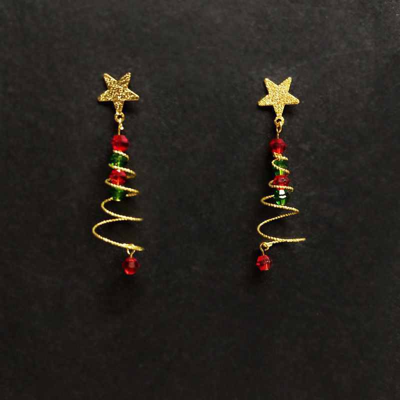 New Trendy Statement Christmas Tree Earrings For Women Santa Claus Snowman Drop Earrings Jewelry Girls Christmas Gifts Wholesale