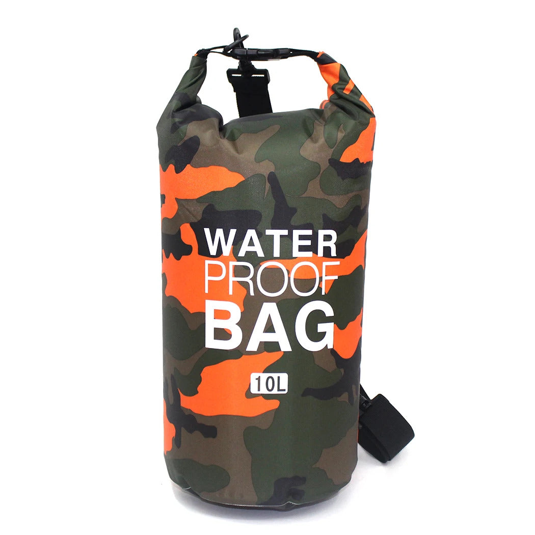 2/5/10/15/30L Outdoor Camouflage Waterproof Dry Bags Portable Rafting Diving Dry Bag Sack PVC Swimming Bags for River Trekking