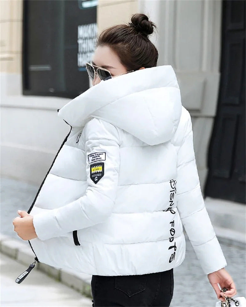 2024 Winter Women Jacket Coats Parkas Female Down Cotton Hooded Overcoat Thick Warm Jackets Windproof Casual Student Coat