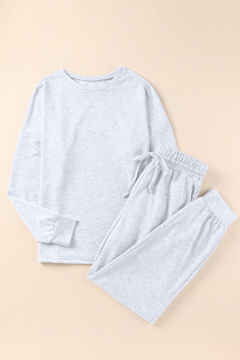 Blank Apparel - Long Sleeve Pullover and Jogger Pants Lounge Set