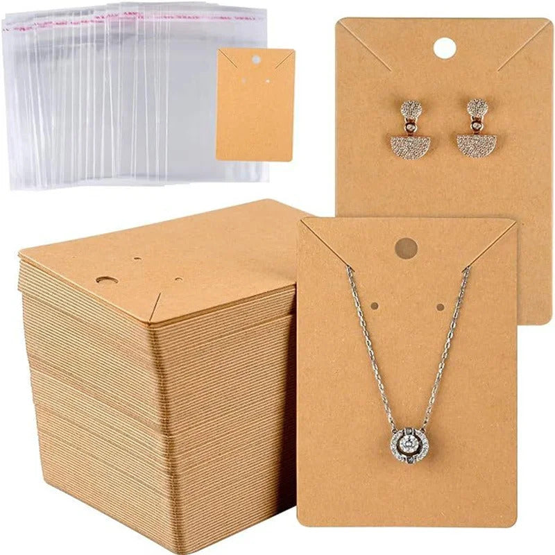 50pcs 6x9cm Blank Necklace Earring Jewelry Cards