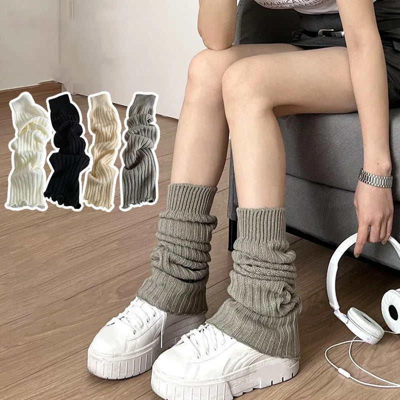 57cm Sweet Japanese Lolita Leg Warmers Women Ankle Warmer for Girls Gothic Long Socks Y2K Thin Knitted Cosplay Heap Heap Socks