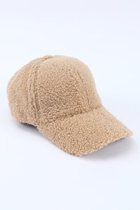 Parchment Sherpa Teddy Baseball Cap