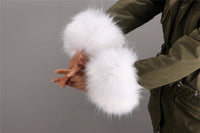 Imitation Raccoon Fox Hair Fluffy Hand Rings Fluffy Wrist Guards Women's Cuffs Imitation Rabbit Fur Bracelets Cuffs Wrist Covers