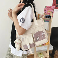 Waterproof Canvas Women Handbags Shoulder Bags Nylon Ladies Tote Messenger Bag Oxford Handbag Cross body Bags for Girls Satchels