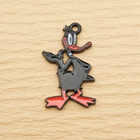 10pcs Anime Cartoon Charm for Jewelry Making Necklace Earring Keychain Phone Pendant Diy Accessories Alloy Metal Black Plated