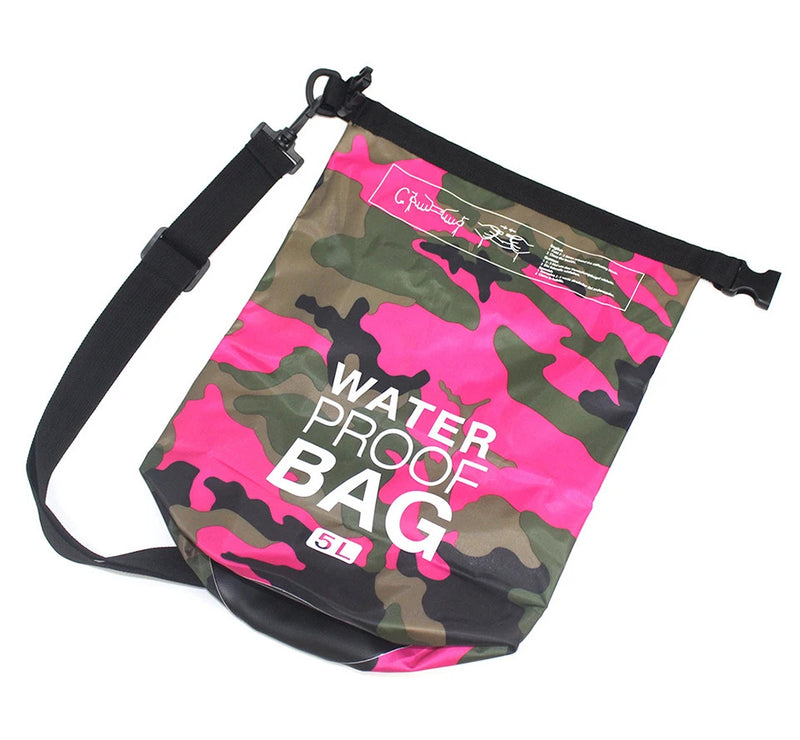 2/5/10/15/30L Outdoor Camouflage Waterproof Dry Bags Portable Rafting Diving Dry Bag Sack PVC Swimming Bags for River Trekking