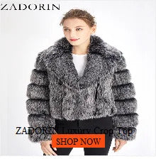 ZADORIN S-5XL Mink Coats Autumn Winter Fluffy Black Faux Fur Coat Women Elegant Thick Warm Faux Fur Jackets For Women 2024 Tops