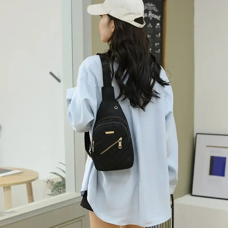 BestSelling Chest CrossBorder Supply Of Composite Fabric Leisure Shoulder Bag Ladies Backpack Embroidered