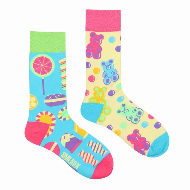 1 Pair Man Women Sock Original AB Tide Socks Colorful Socks Flowers Fruits Candy Cotton Socks Daily Friend Get-together Gifts