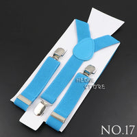 New Candy Color Adjustable Suspenders Elastic Leather Y-Back Braces Straps For Men Women Kids Pants Shirt Girl Skirt Accessories