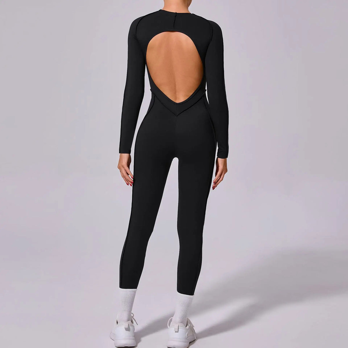 New Autumn/Winter Women's One-piece Yoga Jumpsuit leggings Long-sleeved Sexy Backless Slim Fit Sports Outfit