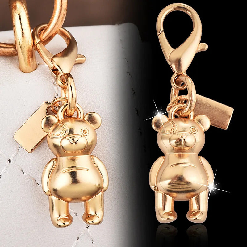 Exquisite High-end Bear Cherry Butterfly Keychains For Women Y2k Bag Pendant Car Key Chains Jewelry Gift Decoration Accessories