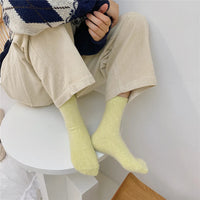 Winter Thicken Warm Long Socks Rabbits Hair Women's Socks Solid Thermal Cashmere Harajuku Crew Sock News Fashion Japanese Kawaii